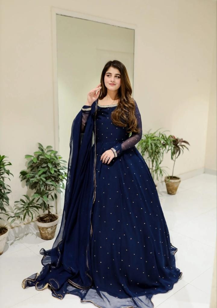 ✨ Fashion Studio Presents – Premium 3-Piece Embroidered Chiffon Maxi ✨