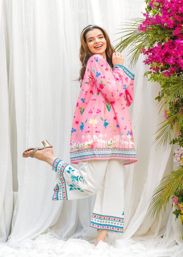 Bloomy Pink 2-Piece Lawn Co-Ord Set