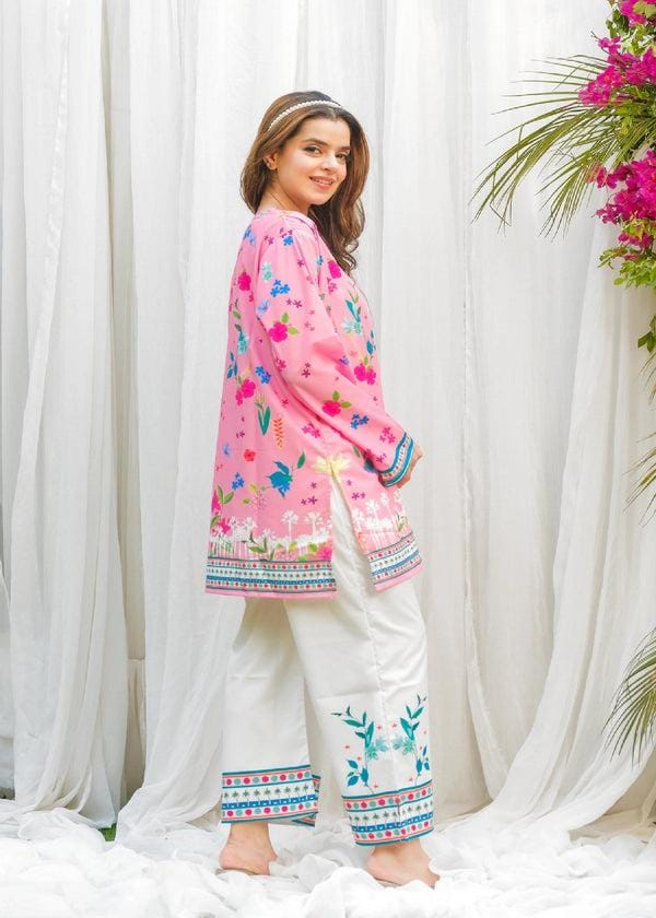 Bloomy Pink 2-Piece Lawn Co-Ord Set