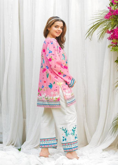 Bloomy Pink 2-Piece Lawn Co-Ord Set