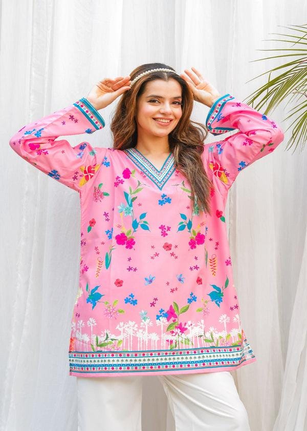 Bloomy Pink 2-Piece Lawn Co-Ord Set